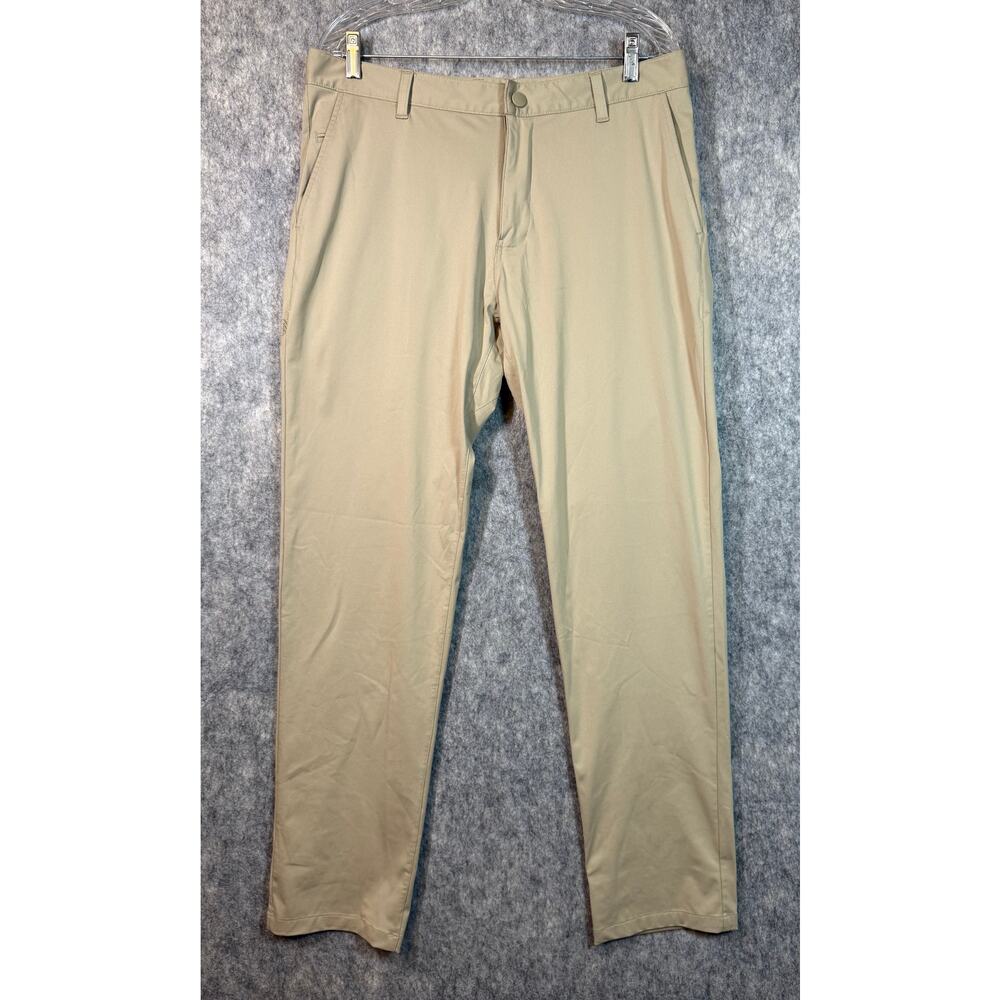 Rhone Mens Commuter Chino Slim Fit Golf Performance Tan Pants - Size 34